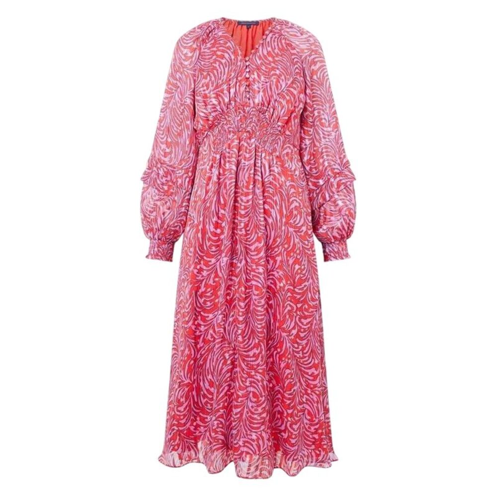 French Connection Womens/Ladies V Neck Midi Dress / Scarlet Red